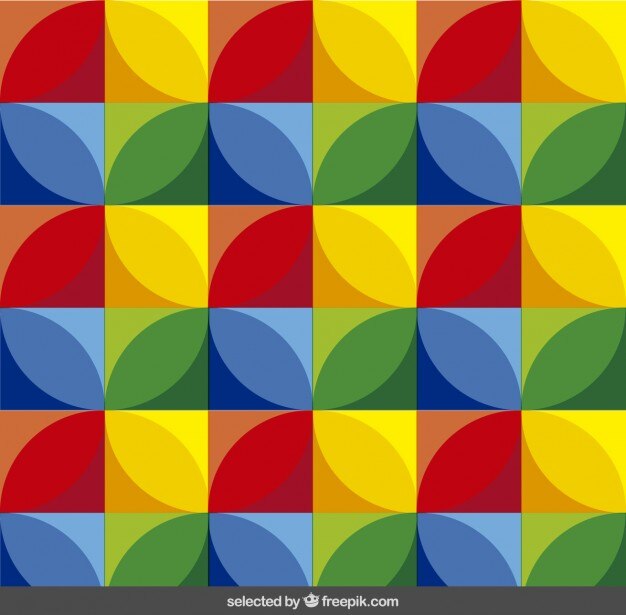 Fondo con flores geométricas
