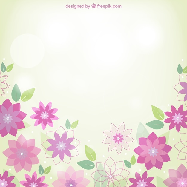 Vector gratuito fondo de flores de primavera