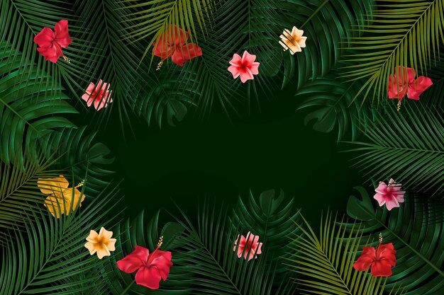 Fondo de flores tropicales para zoom