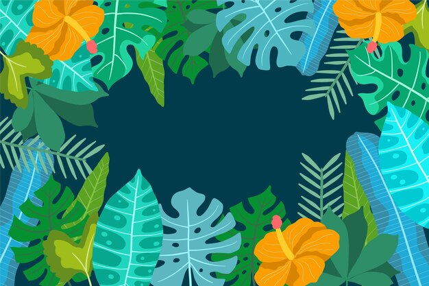 Fondo de flores tropicales para zoom