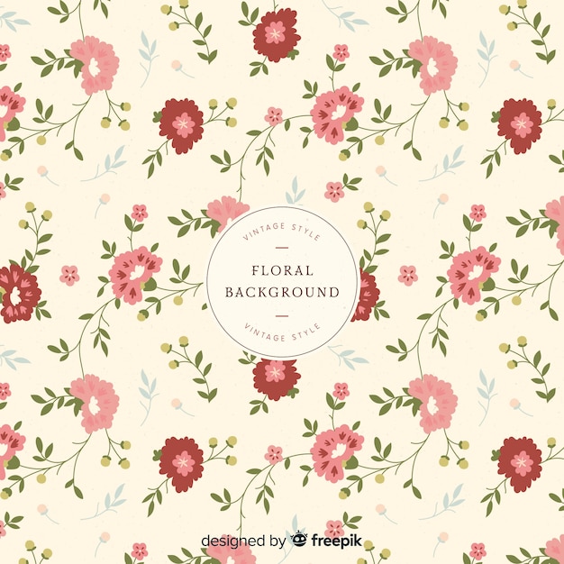 Fondo de flores vintage