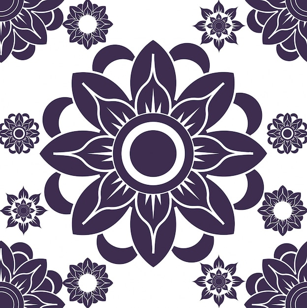 Vector gratuito fondo florido de mandala