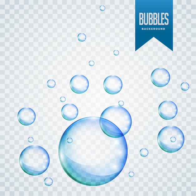 Fondo flotante de burbujas aisladas