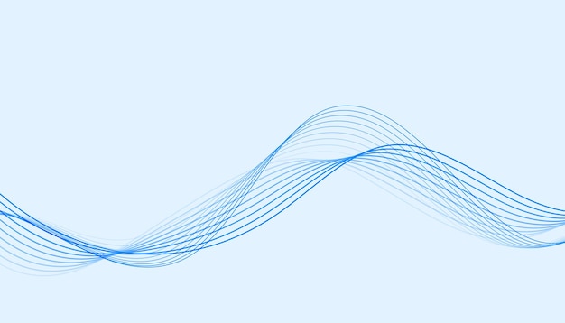 fondo fluido de gradiente azul limpio y abstracto en estilo de línea