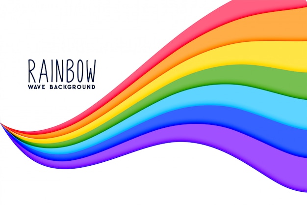 El fondo de flujo de arco iris ondulado y colorido