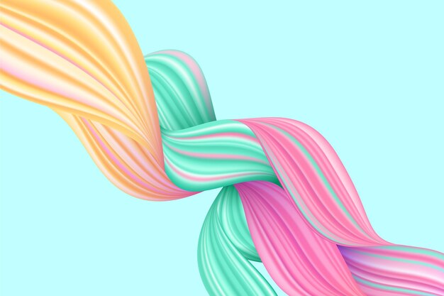 Fondo de flujo de color trenzado