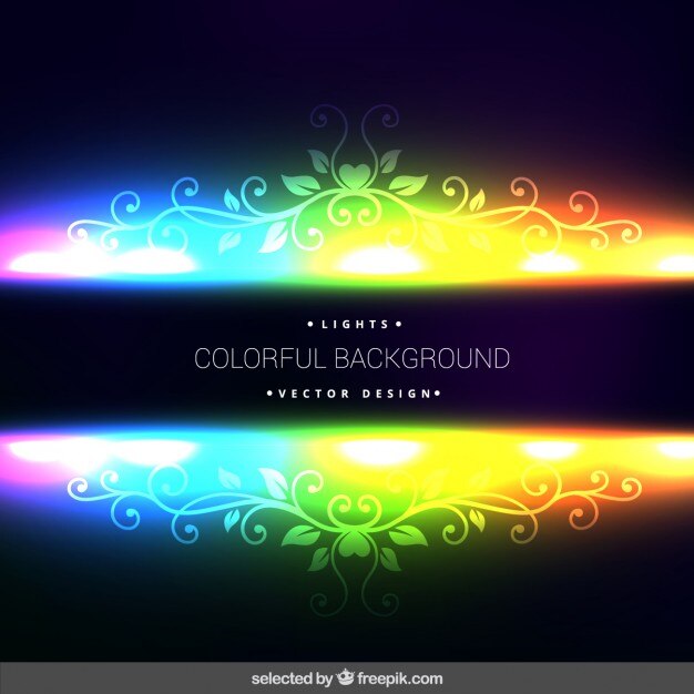 Vector gratuito fondo fluorescente ornamental