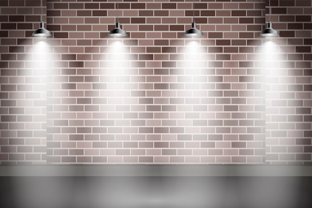 Fondo de focos iluminando la pared