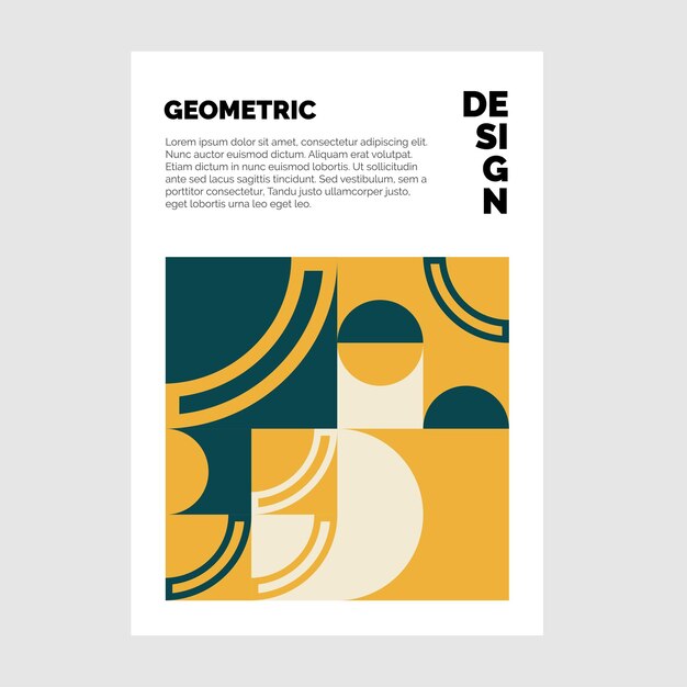 Fondo de folleto geométrico colorido