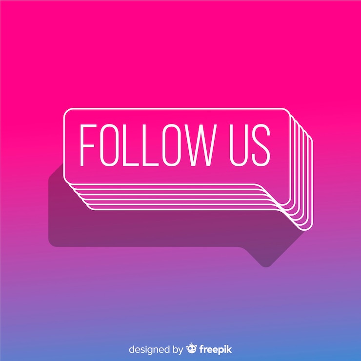 Vector gratuito fondo de follow us