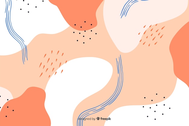 Fondo de forma abstracta dibujada a mano