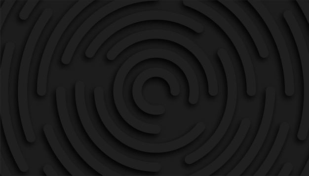 Fondo de forma circular negro abstracto