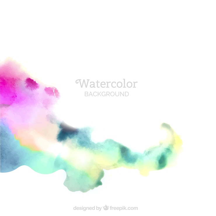 Vector gratuito fondo de forma colorida abstracta en estilo de acuarela