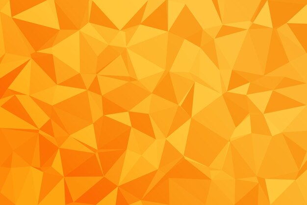 Fondo con forma de estructura cristalina abstracta de estilo poligonal amarillo