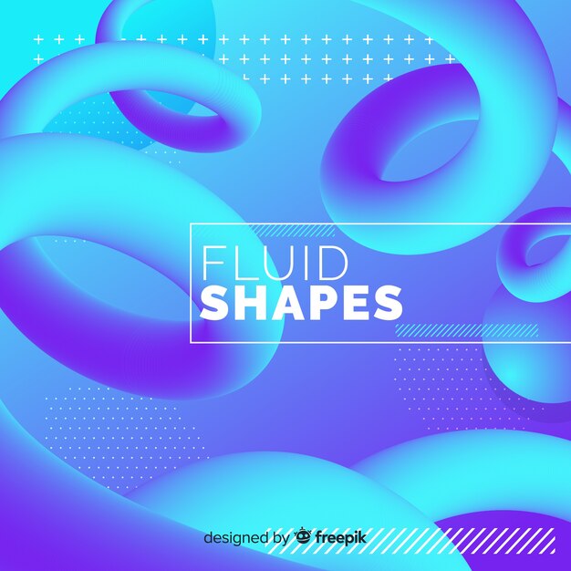 Fondo de forma fluida 3D de colores