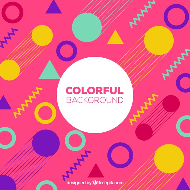 Fondo con forma geométrica multicolor