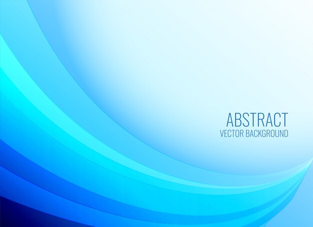 Fondo de forma ondulada azul liso