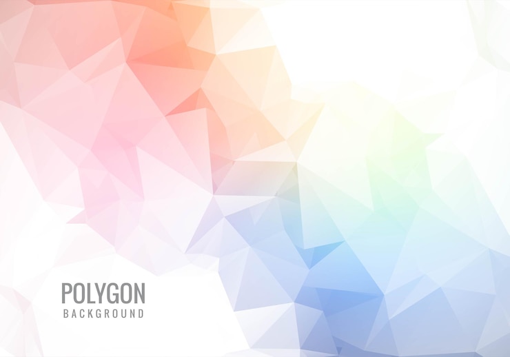 Vector gratuito fondo de forma de triángulo colorido polígono moderno