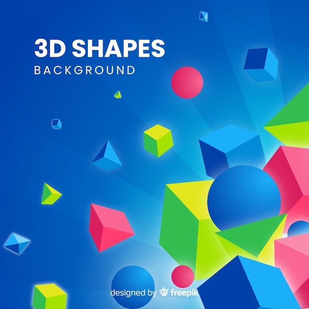 Fondo de formas 3d