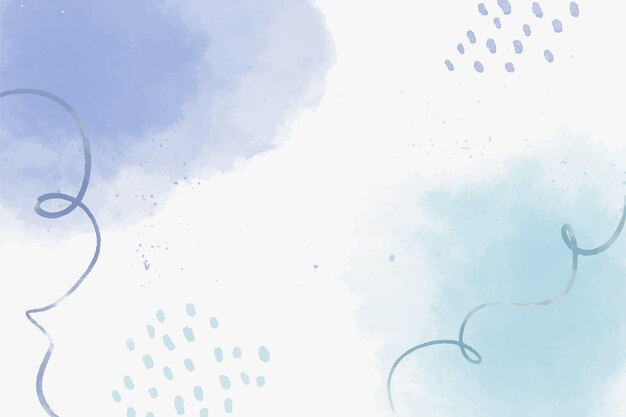 Fondo de formas abstractas azul acuarela