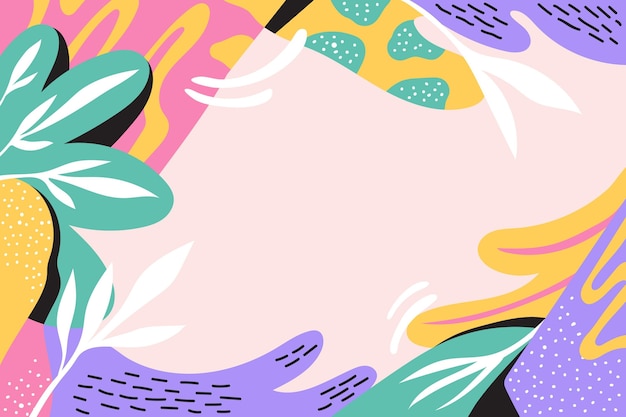 Fondo de formas abstractas dibujadas a mano