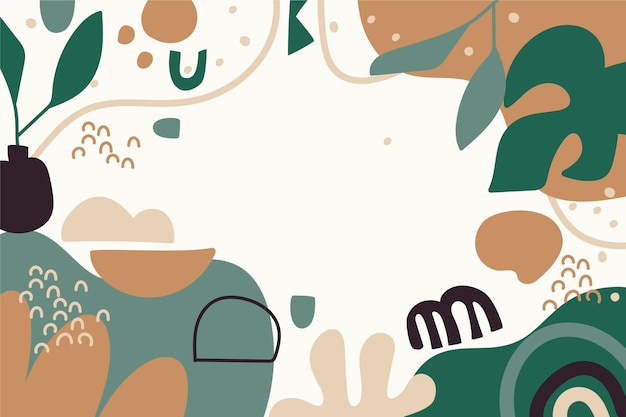 Fondo de formas abstractas dibujadas a mano