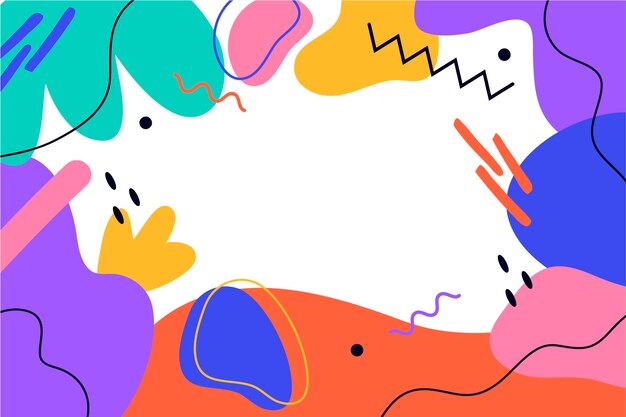 Fondo de formas abstractas dibujadas a mano