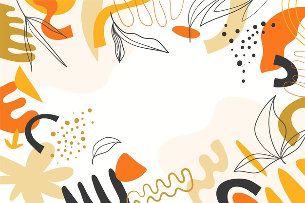 Fondo de formas abstractas dibujadas a mano