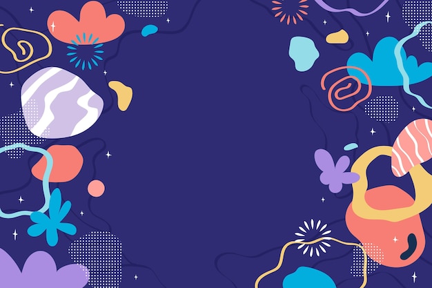 Fondo de formas abstractas dibujadas a mano