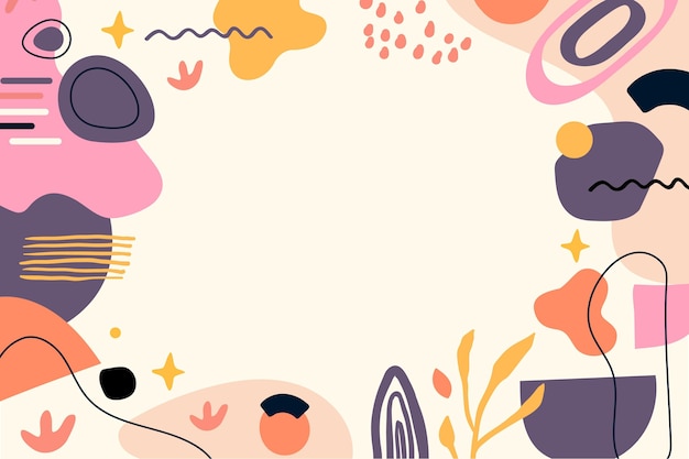 Fondo de formas abstractas de estilo plano