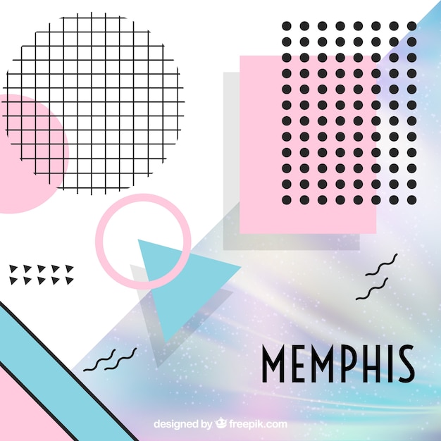 Fondo de formas abstractas memphis