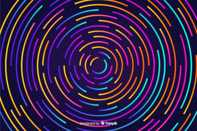 Fondo con formas abstractas de neón