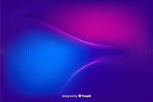 Fondo de formas abstractas partículas brillantes