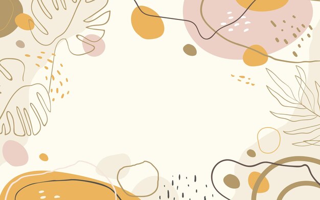 Fondo de formas abstractas planas dibujadas a mano