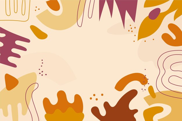 Fondo de formas abstractas planas dibujadas a mano