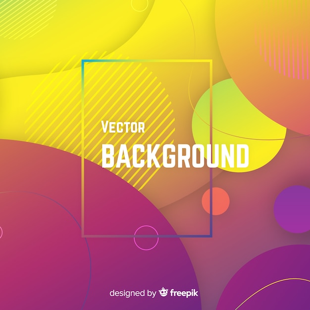 Vector gratuito fondo de formas coloridas con degradado