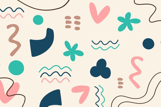 Fondo de formas coloridas dibujadas a mano