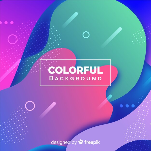Fondo de formas coloridas modernas