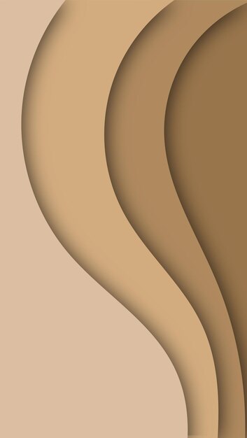 Fondo de formas cortadas en papel marrón abstracto