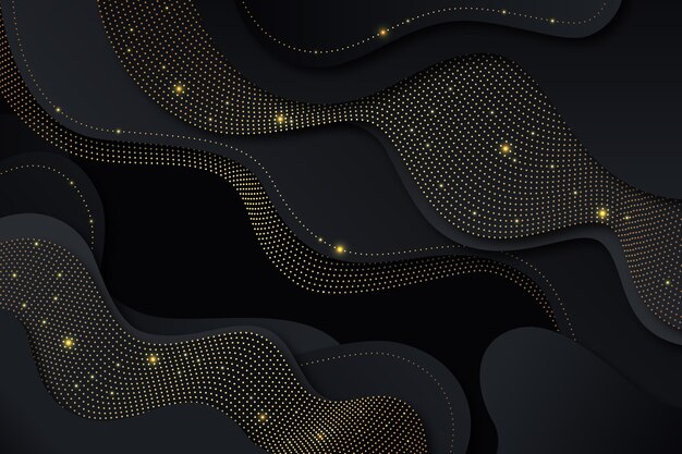 Fondo de formas de corte de papel negro