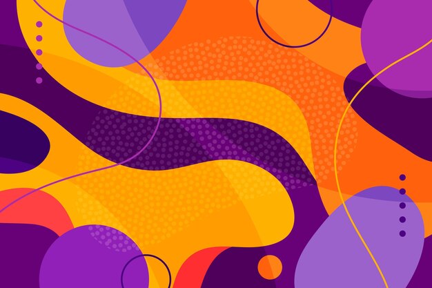 Fondo de formas dinámicas de diseño plano