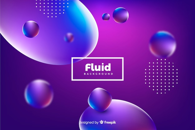 Vector gratuito fondo formas fluidas 3d