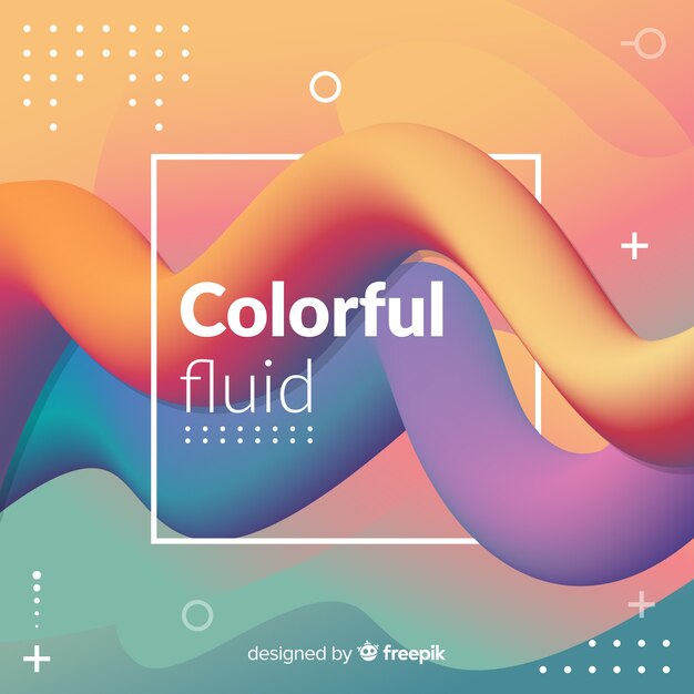 Fondo de formas fluidas coloridas en 3d