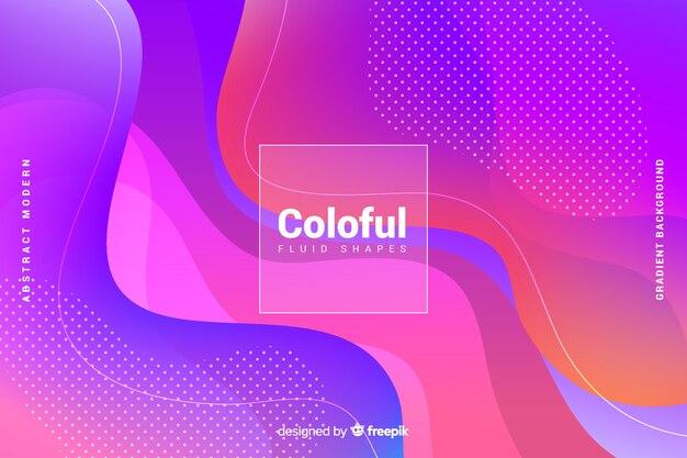 Fondo de formas fluidas coloridas con degradado