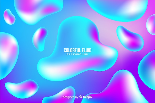 Fondo formas fluidas coloridas