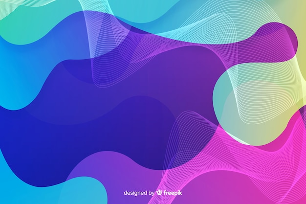 Fondo de formas de flujo abstractas y coloridas
