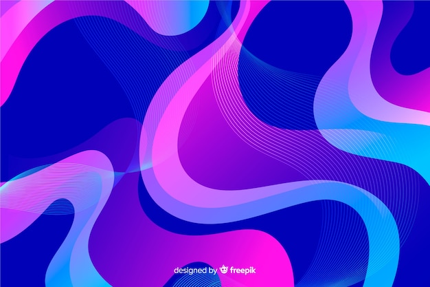 Fondo de formas de flujo abstractas y coloridas