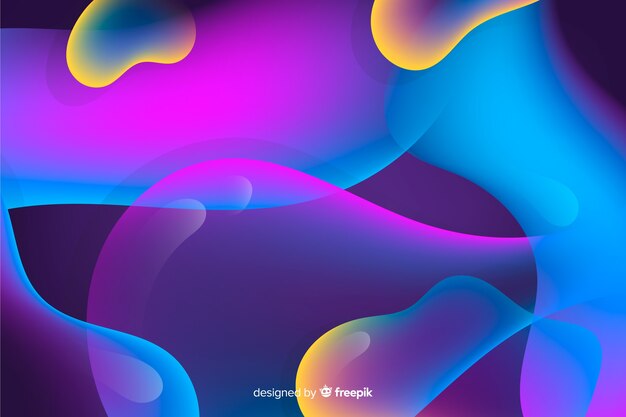 Fondo de formas de flujo abstractas y coloridas