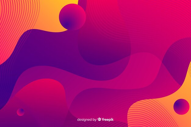 Fondo de formas de flujo abstractas y coloridas