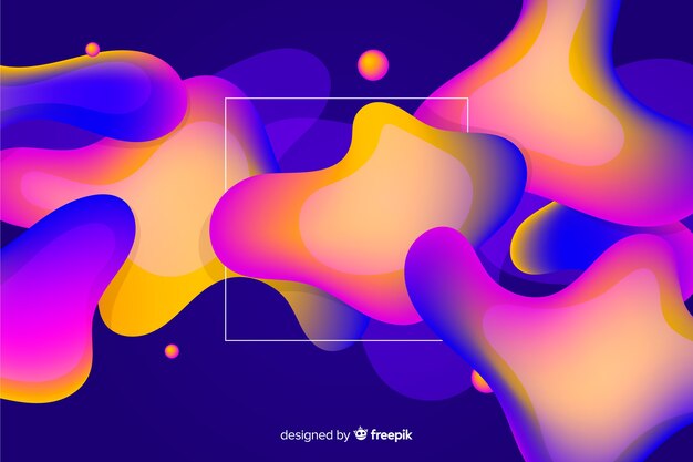 Fondo de formas de flujo abstractas y coloridas